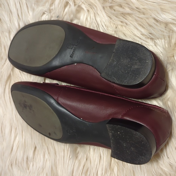 Etienne Aigner Juliana burgundy leather low heel loafers size 6.5 - Picture 8 of 8